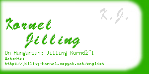 kornel jilling business card